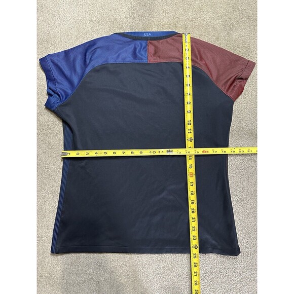 NIKE Authentic Dri Fit USA Women's 2016 Soccer Jersey Sz S Black Red Blue - Picture 4 of 4